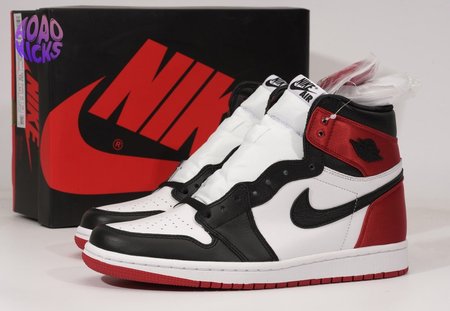 Air Jordan 1 Retro High Satin Black Toe size 36-46