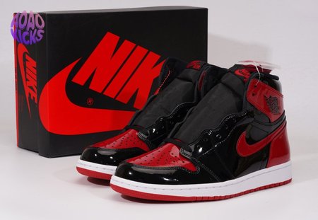 Jordan 1 Retro High OG Patent Bred 555088-063 SIZE: 36-47.5