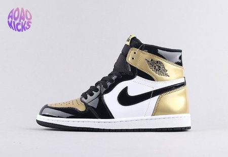 Jordan 1 Retro High NRG Patent Gold Toe 861428-007 Size 40-47.5