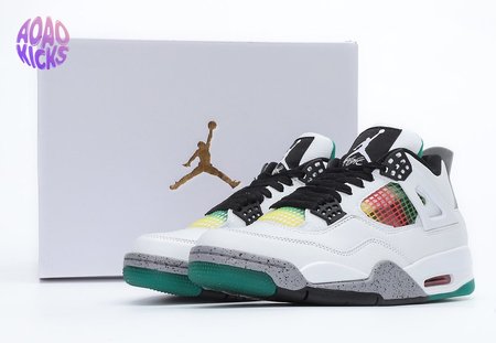 Nike Air Jordan 4 Retro Lucid Green Rasta SP36-46