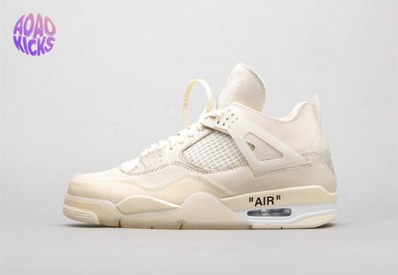 Air Jordan 4 retro x Off-White AJ4 OW Sail 36-47.5