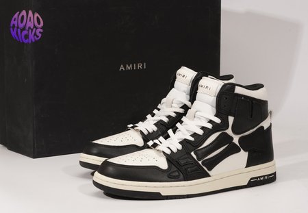 AMIRI Skel Top Hi Black White SIZE: 40-45