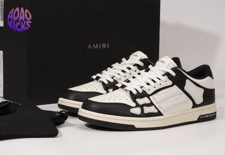 AMIRI Skel Top Low Black White SIZE: 40-45