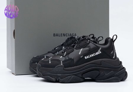 Balenciaga Triple S Allover Logo Black SIZE: 35-45