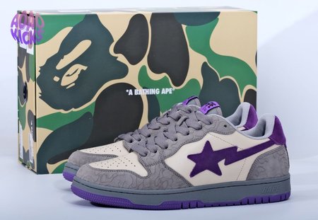 Bape Sk8 Sta Grey Purple Size 40-45