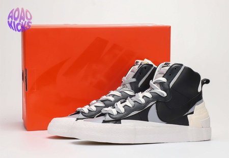 Sacai x Nike Blazer Mid Black Grey 36-46