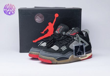 Off-White X Air Jordan 4 Bred CV9388-001 Size 40-47.5