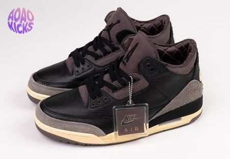 A Ma Maniere x Air Jordan 3 "Black" Size 36-47.5